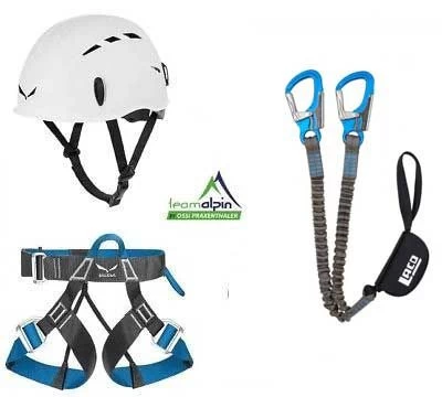 Klettersteigset LACD Via Ferrata Pro Evo 2.0 + Salewa Gurt Via Ferrata Evo + Salewa Toxo Helm 3 Klettersteigset LACD Via Ferrata Pro Evo 2.0 + Salewa Gurt Via Ferrata Evo + Salewa Toxo Helm