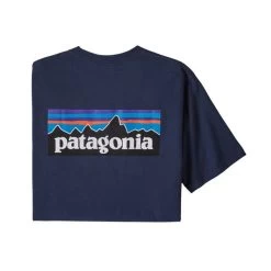 Patagonia P-6 Logo Responsibilty T-Shirt Herren -Draussen Geschäft p 6 shirt herren blau 1 1