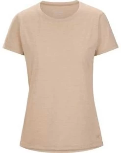 Arc'teryx Taema Crew SS Bergshirt Damen -Draussen Geschäft taema crew neck shirt ss w wicker heather 2